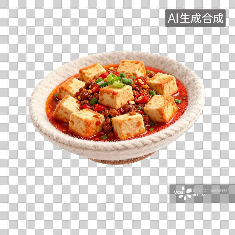 【AI数字艺术】香辣美味的麻婆豆腐图片素材