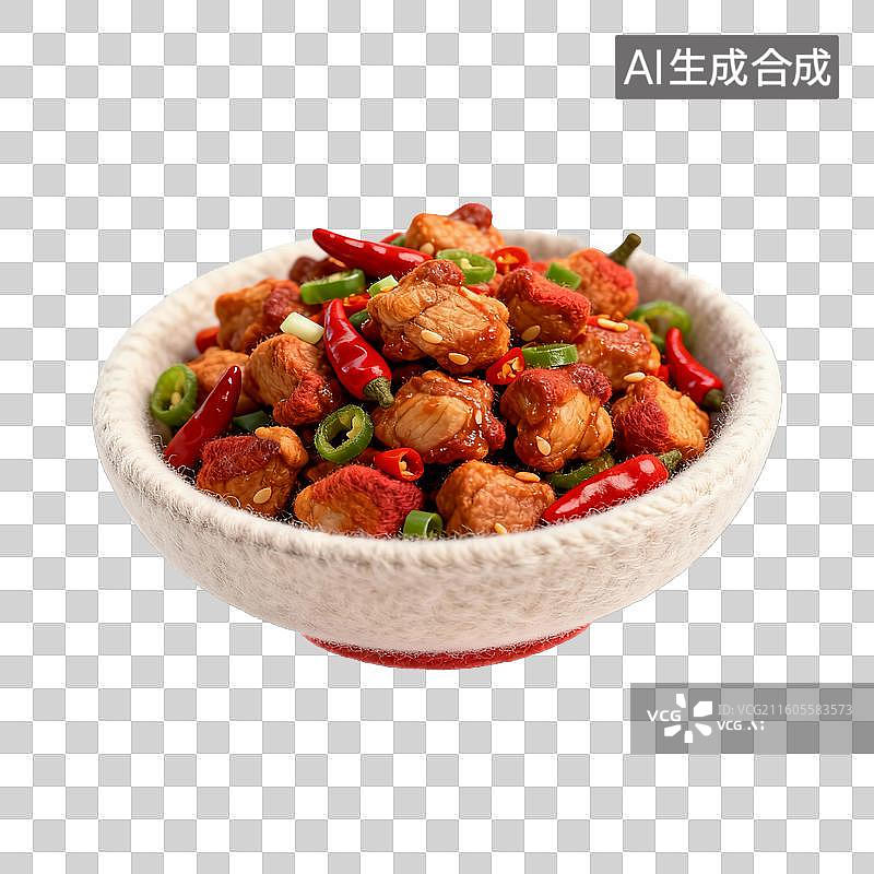 【AI数字艺术】可口的辣子鸡丁图片素材