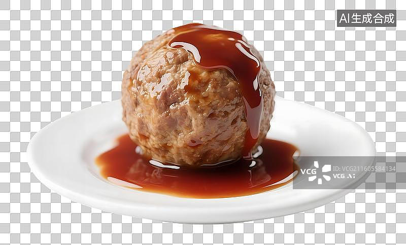 【AI数字艺术】AIGC:3D美食菜肴，四喜丸子，肉丸子，红烧狮子头，设计元素，免抠图形图片素材
