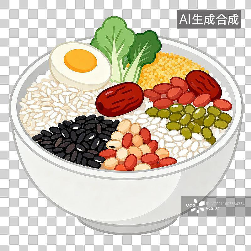 【AI数字艺术】一碗营养杂粮粥图片素材