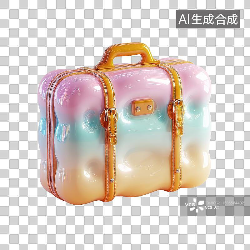 【AI数字艺术】卡通风格行李箱图片素材