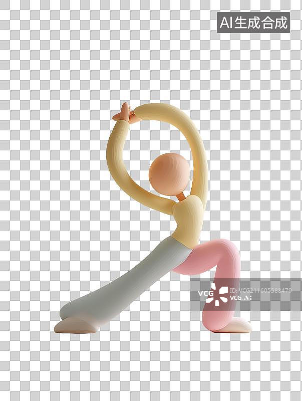 【AI数字艺术】普拉提3d人物图片素材