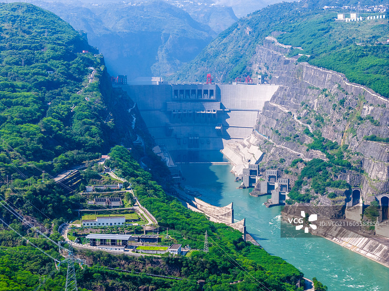 云南省昭通市永善县溪洛渡水电站图片素材