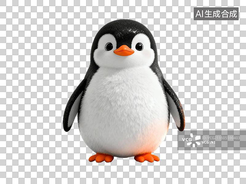 【AI数字艺术】卡通企鹅站立形象图片素材