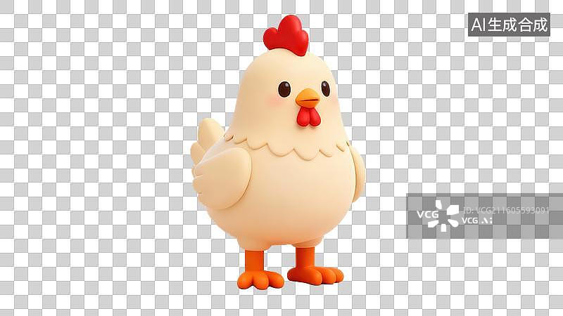 【AI数字艺术】卡通小鸡形象图片素材