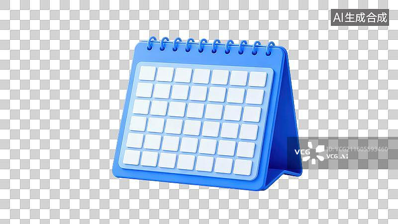 【AI数字艺术】蓝色台历图片素材