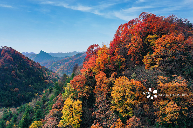 初冬的陇南市徽县的山川景色图片素材