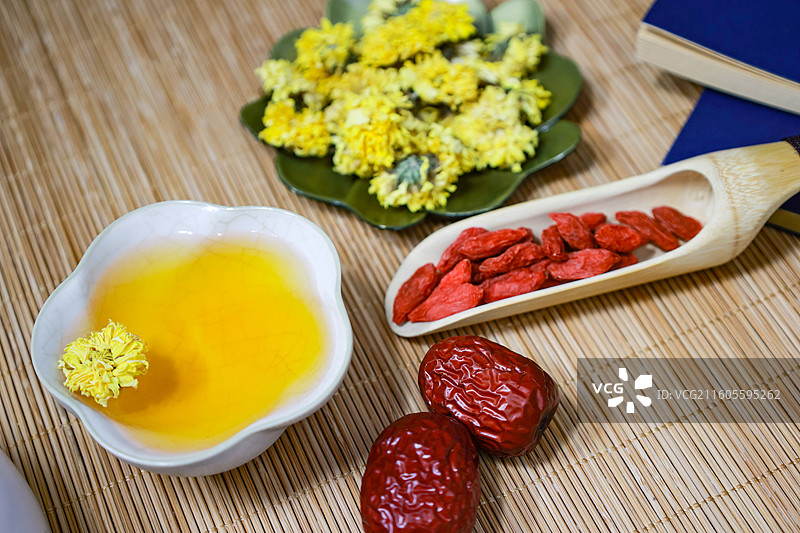 山东焦作云台山冰菊怀菊花茶饮图片素材