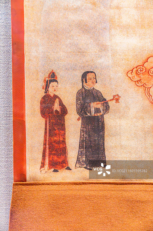 西夏陵 博物馆 西夏 卷轴画图片素材