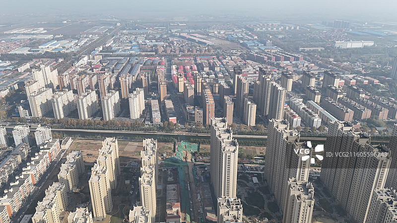 邯郸大名县航拍城市风光图片素材