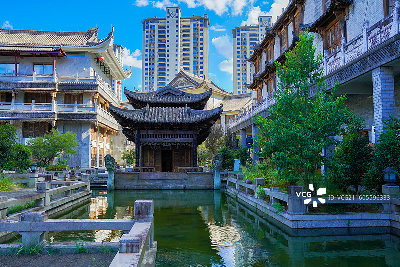 浙江省丽水市，景宁畲族自治县，畲乡古城图片素材