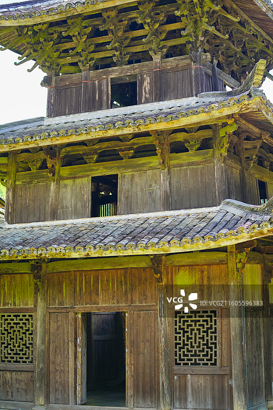 浙江省丽水市，景宁畲族自治县，云中大漈，时思寺图片素材