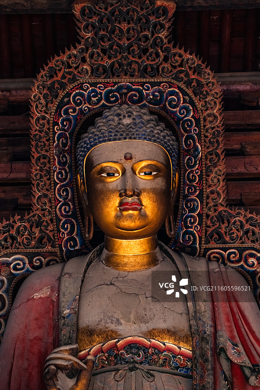 辽宁锦州义县奉国寺佛像雕像图片素材