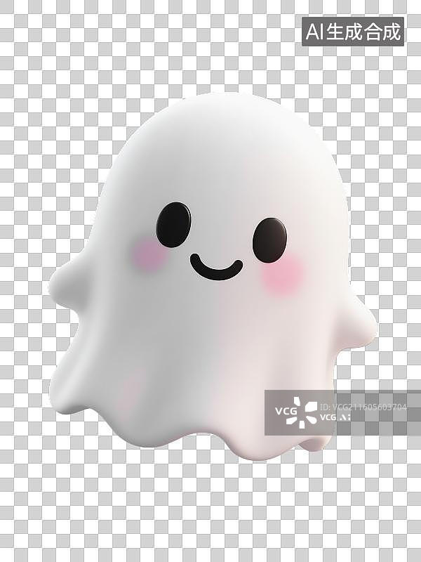 【AI数字艺术】3D渲染免抠图形元素卡通拟人化万圣节鬼怪幽灵形象图片素材