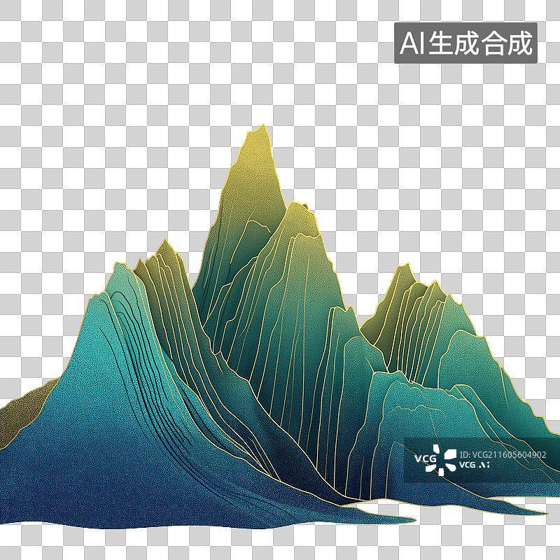 【AI数字艺术】抽象山峦艺术造型图片素材