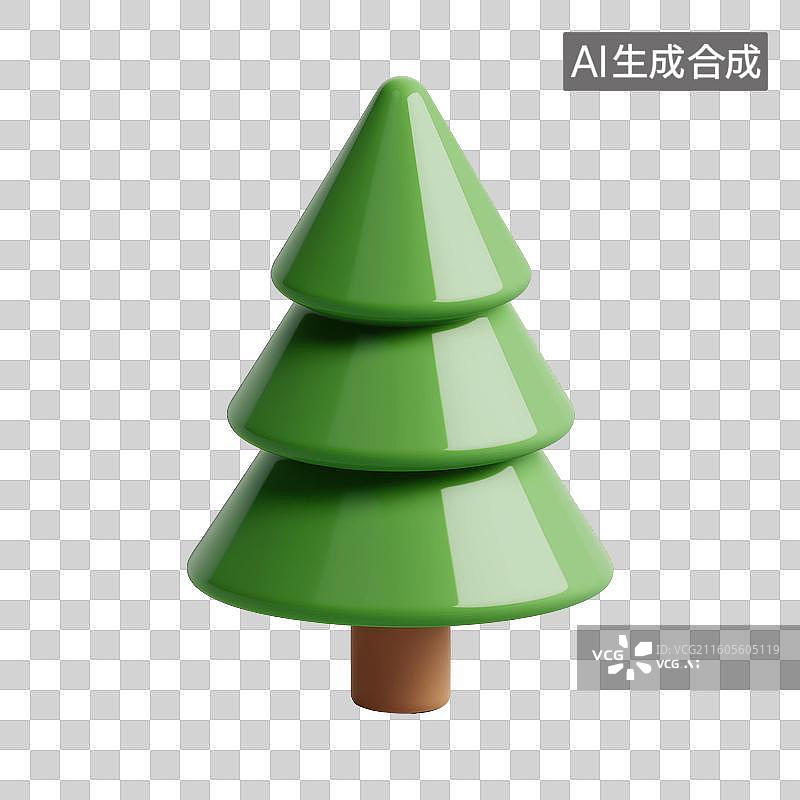 【AI数字艺术】绿色圣诞树造型玩具图片素材