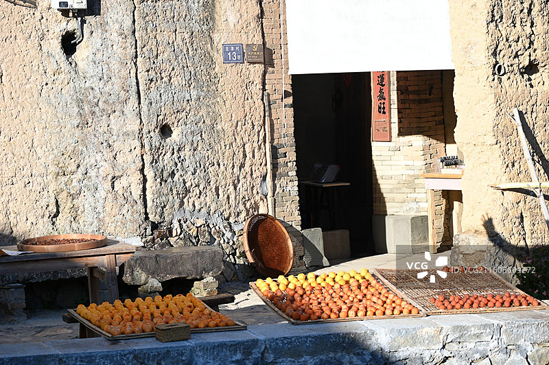 福建屏南龙潭古镇柿子图片素材