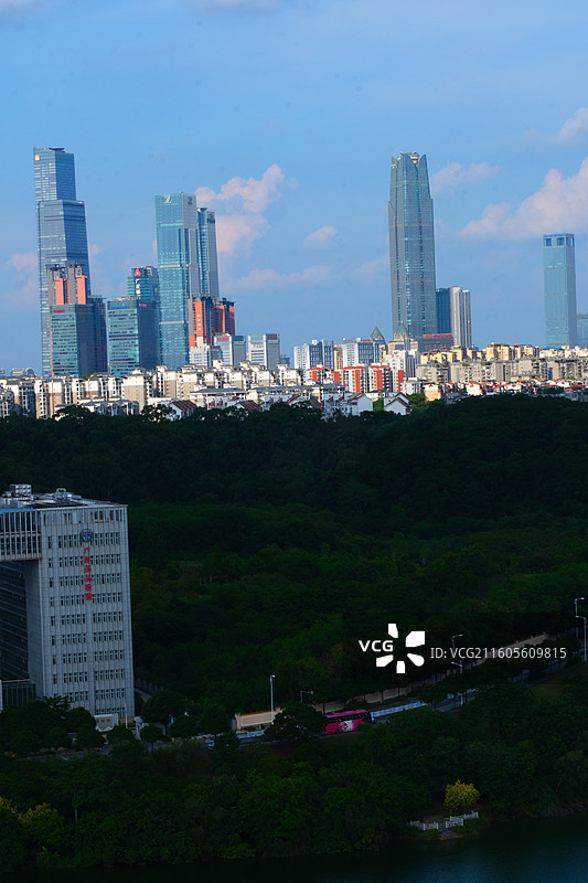 广西绿城南宁-城市全景高楼城市风光图片素材