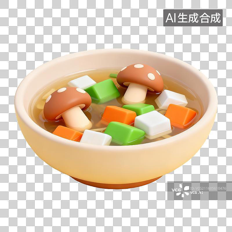 【AI数字艺术】美食 菜肴 一碗蔬菜汤图片素材