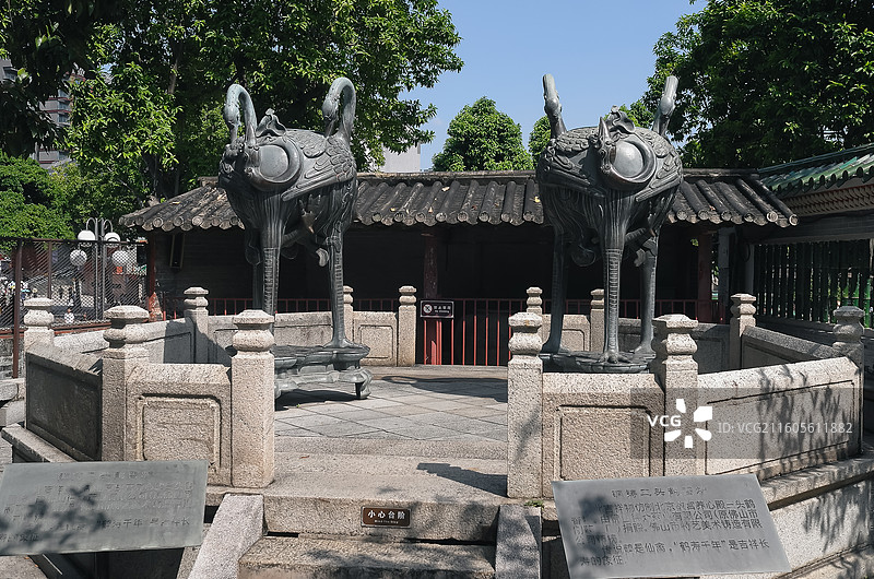 中国广东佛山祖庙-孔圣园仿古建筑风景。图片素材