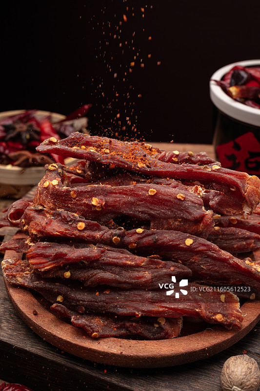 风干鸡胸肉干图片素材