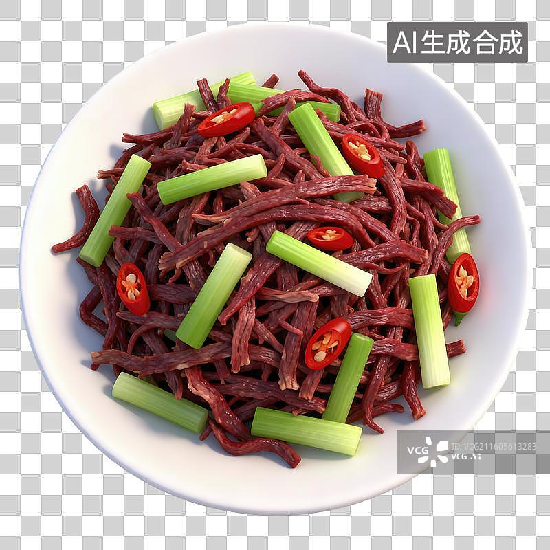 【AI数字艺术】小炒肉炒菜插画图片素材