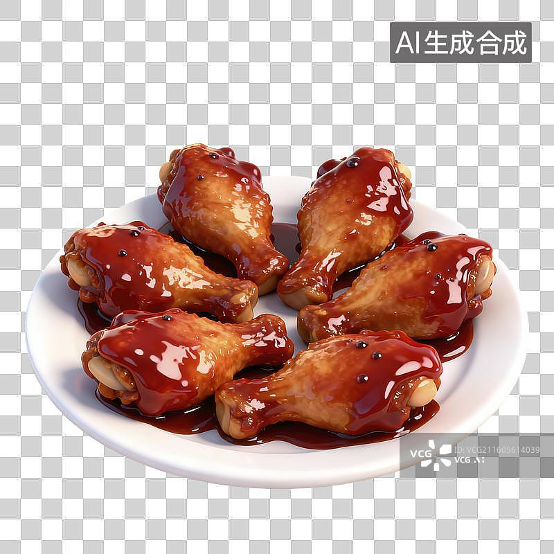【AI数字艺术】可乐鸡翅插画图片素材