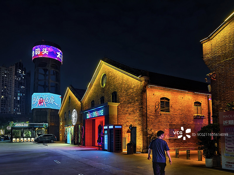 太古仓码头夜色图片素材