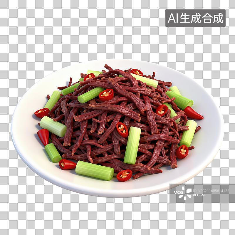 【AI数字艺术】小炒肉炒菜插画图片素材