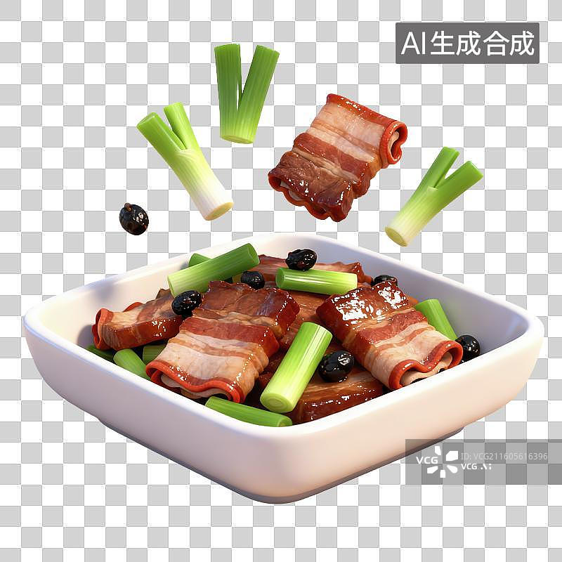 【AI数字艺术】回锅肉插画图片素材