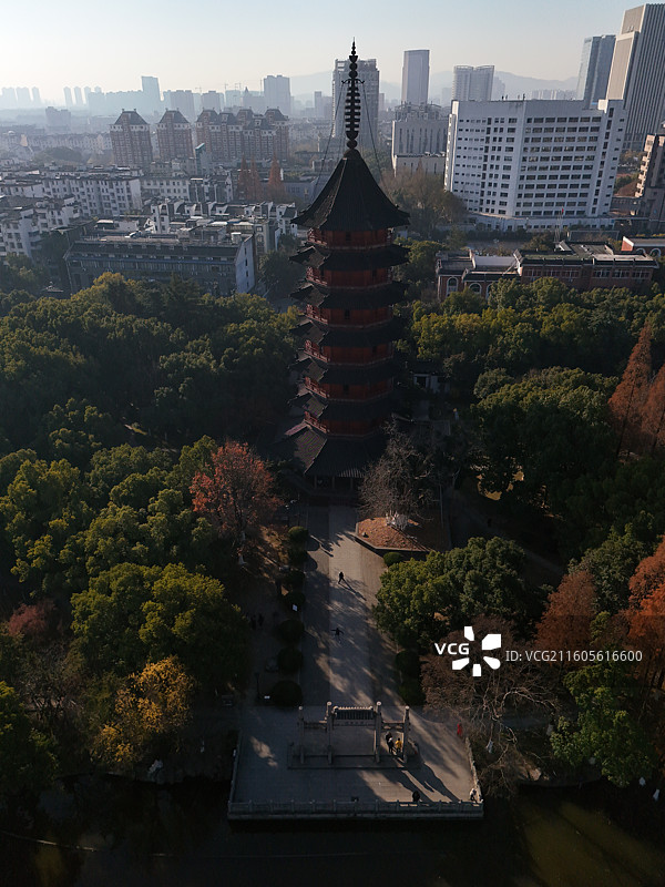 湖州飞英塔航拍图片素材