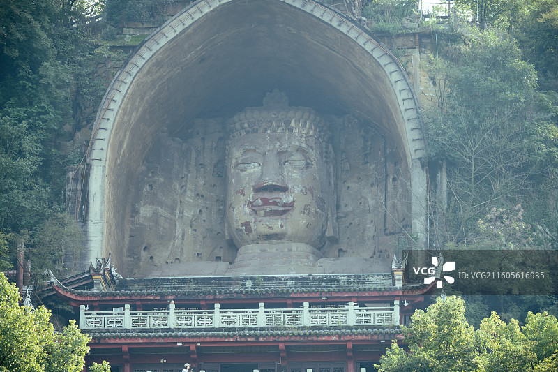 自贡荣县 荣县大佛 荣县大佛石窟图片素材