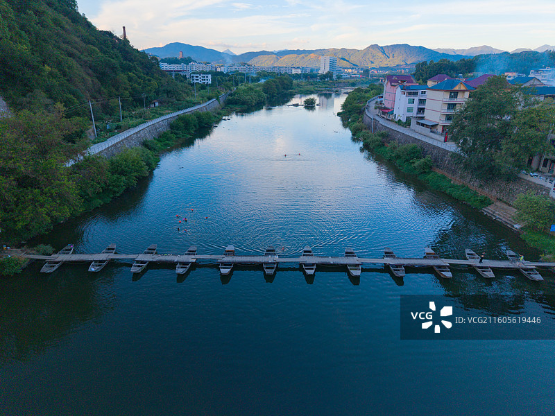 福建省南平市，浦城县，万安浮桥图片素材