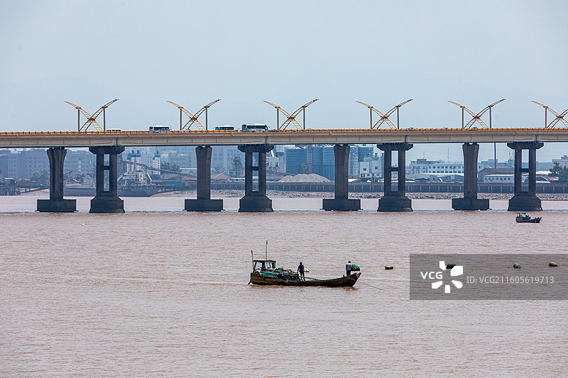 温州市瑞安市飞云江大桥图片素材
