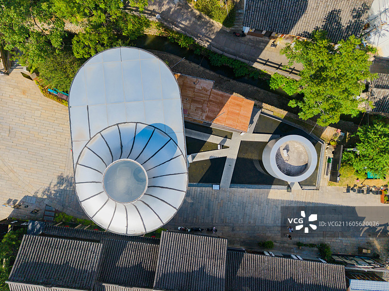 浙江省丽水市龙泉市，西街，留槎洲景区图片素材