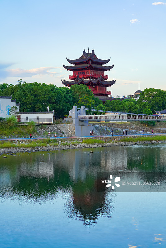 浙江省丽水市龙泉市，西街，留槎洲景区图片素材