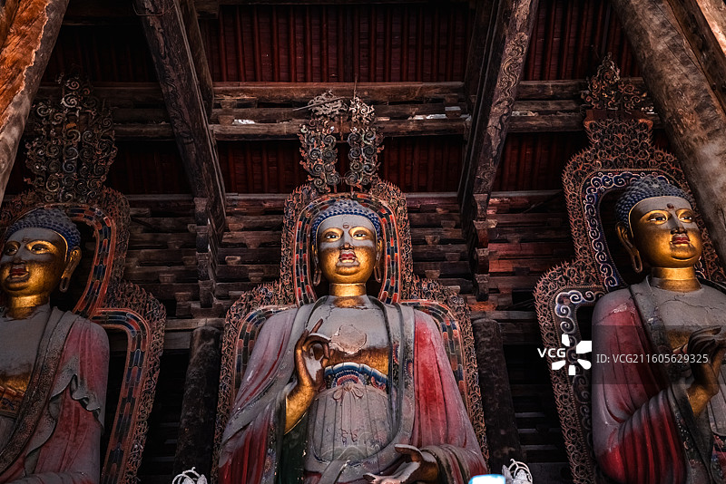 辽宁锦州义县奉国寺佛像雕像图片素材