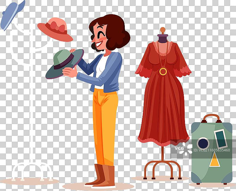 手绘的旧货店图片素材