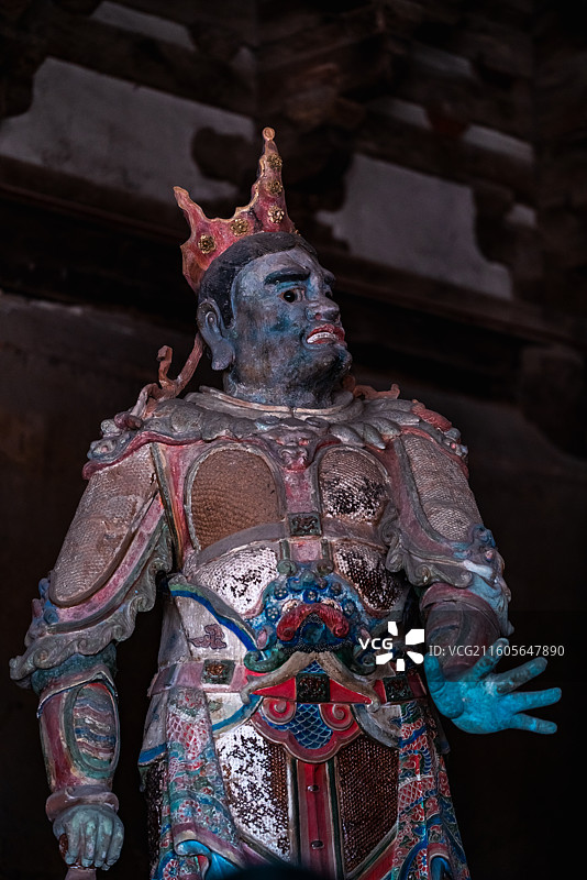 辽宁锦州义县奉国寺四大天王雕像图片素材