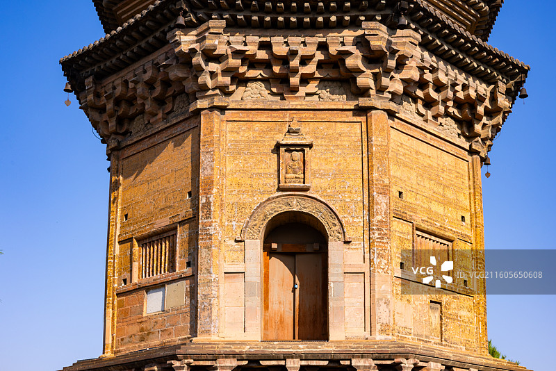山西大同圆觉寺释迦舍利砖塔图片素材