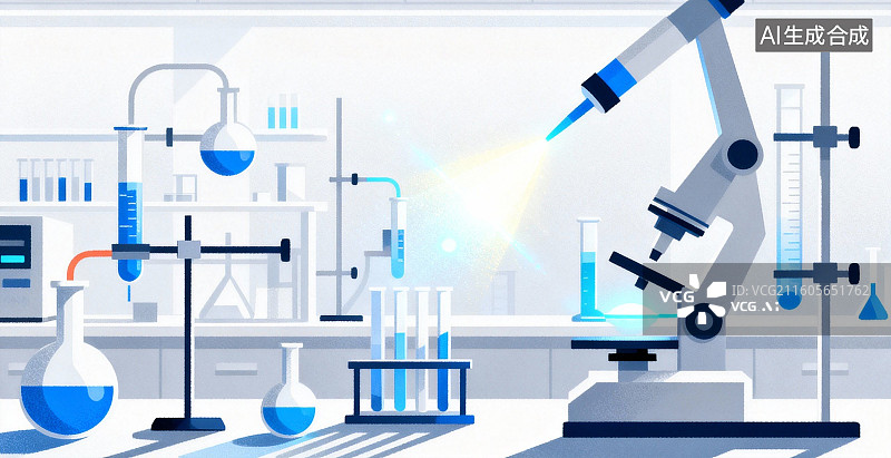 【AI数字艺术】实验室科学实验场景图片素材