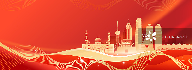 2026马年西宁城市新年科技年会庆典KV盛典模版图片素材