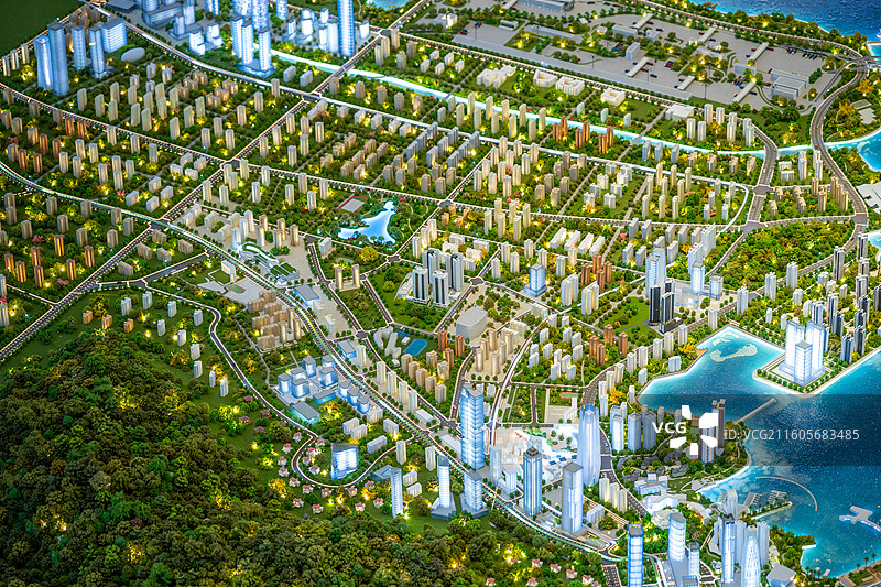 深圳城市沙盘图片素材