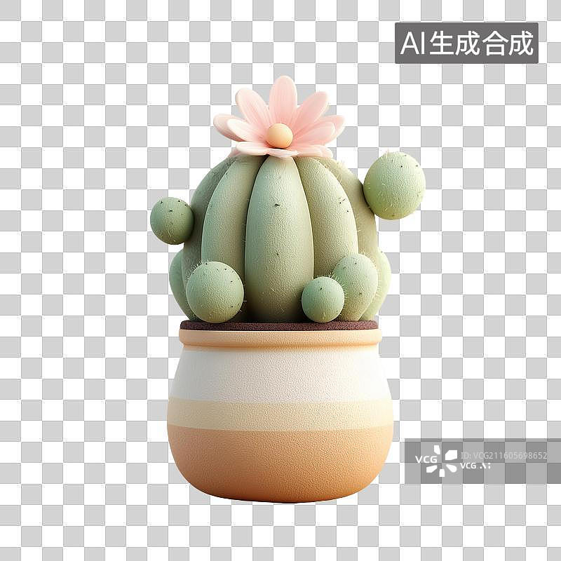 【AI数字艺术】卡通仙人掌盆栽图片素材