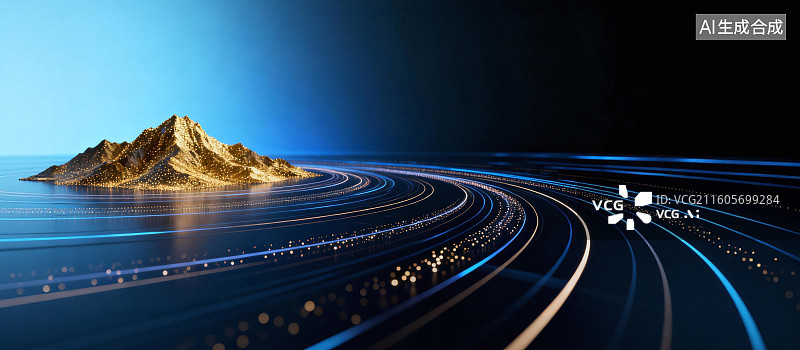 【AI数字艺术】抽象山水画图片素材