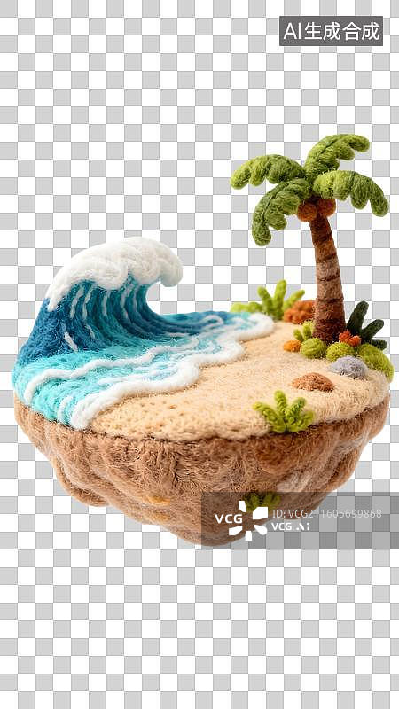 【AI数字艺术】手工编织海岛摆件图片素材