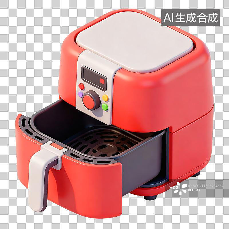 【AI数字艺术】空气炸锅家电插画图片素材