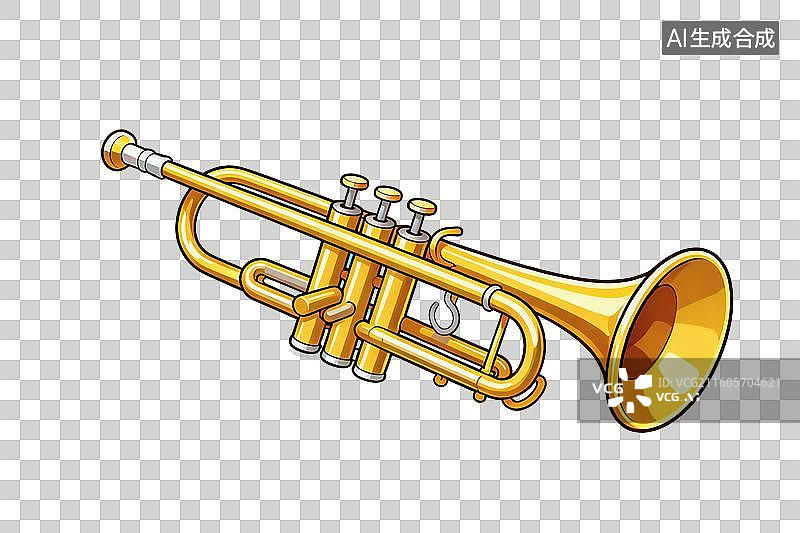 【AI数字艺术】卡通风格，一把西洋乐器，小号PNG格式的免扣元素图片素材