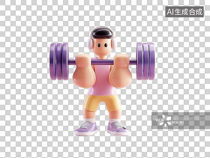 【AI数字艺术】二头弯举3d人物图片素材