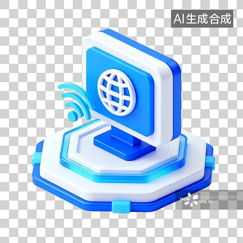 【AI数字艺术】网络科技概念插画图片素材